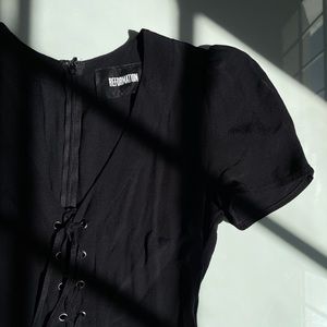 Black reformation minidress